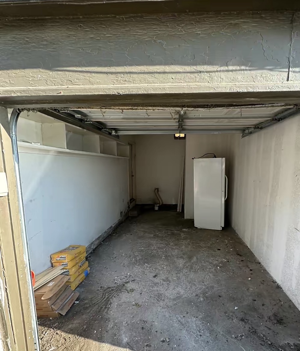 After junk removal — cleared garage